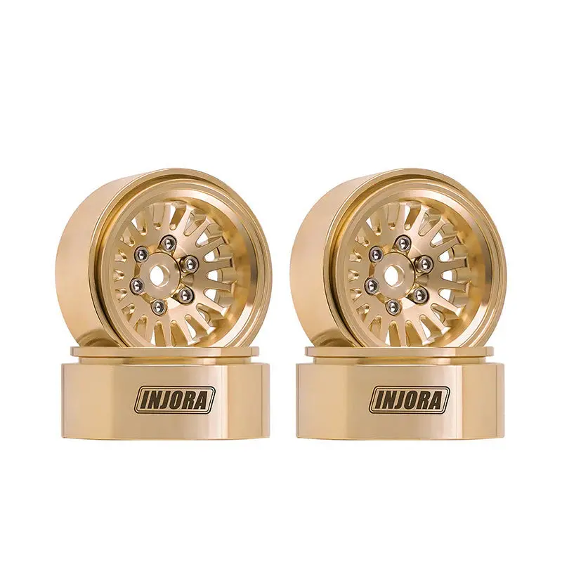 Injora 1.0 Plus Brass Beadlock Wheels For 1/24 1/18 Rc Crawler (W1109) 1