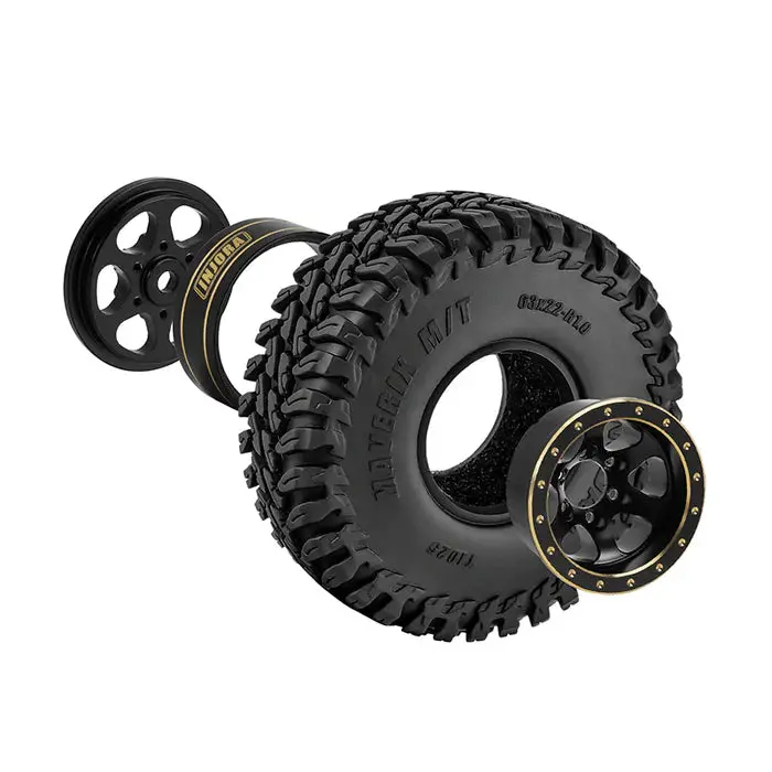 Injora 1.0" 63*22Mm -4.7Mm Offset Brass Wheels Set For Micro Crawlers 1