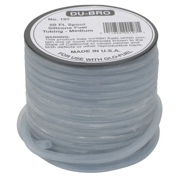 Du-Bro 197 Medium Silicone Fuel Tubing – Sold By The Foot For Nitro Rc Engines 1