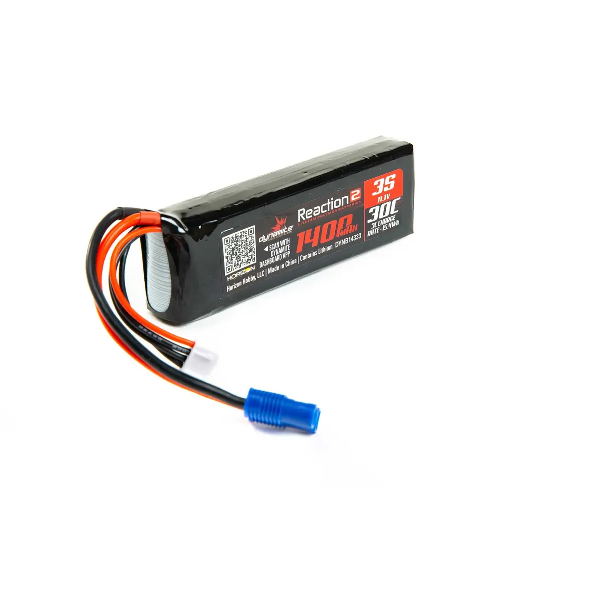 11.1V 1400Mah 3S 30C Reaction 2.0 Lipo Battery: Ec3 1