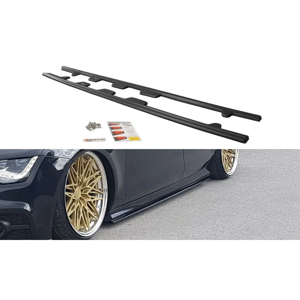 Maxton Design Side Skirts Splitters Audi A7 Mk1 S-Line Pre-Facelift- 1