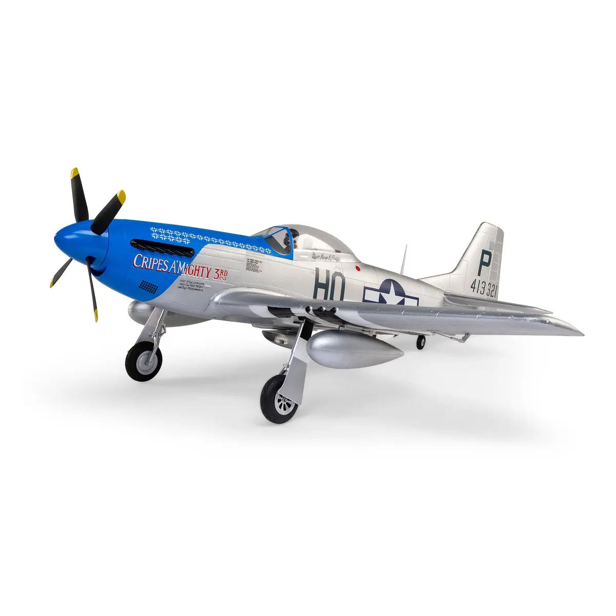 E-Flite P-51D Mustang 1.2M Bnf Basic With As3x And Safe Selec 1