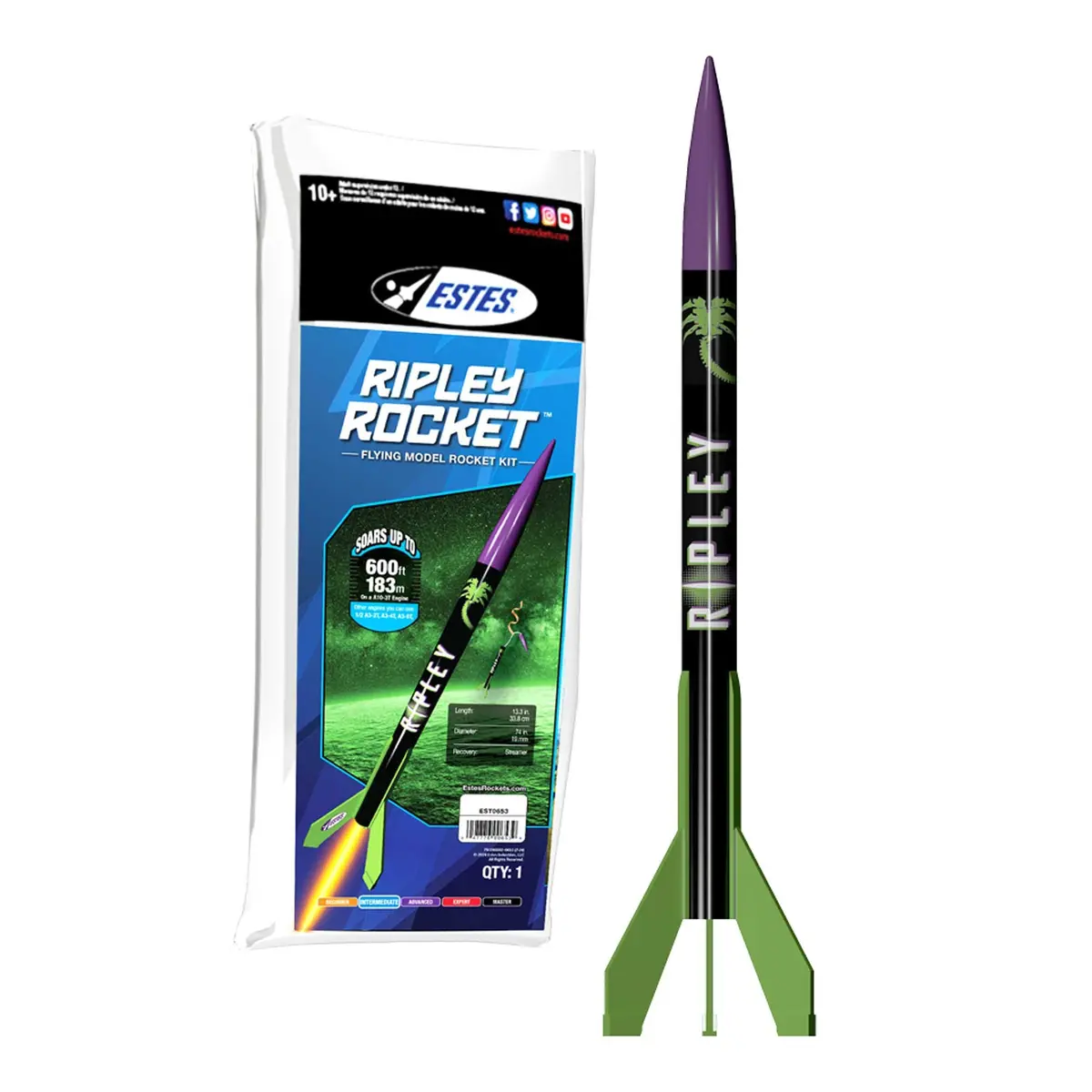 Estes Ripley Rocket Model Rocket Kit 1