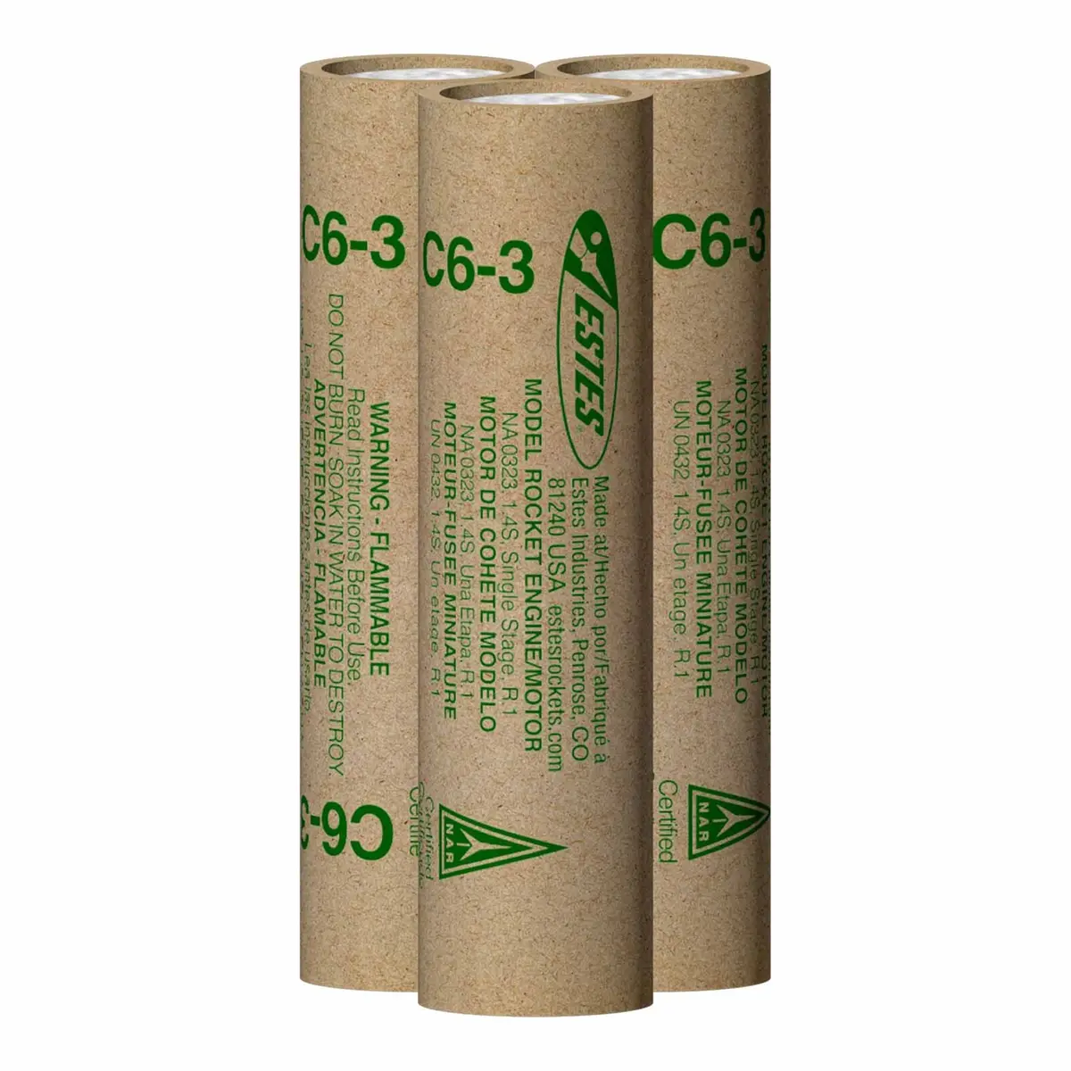 Estes Model Rocket Engine C6-3 Standard Engine (3) 1