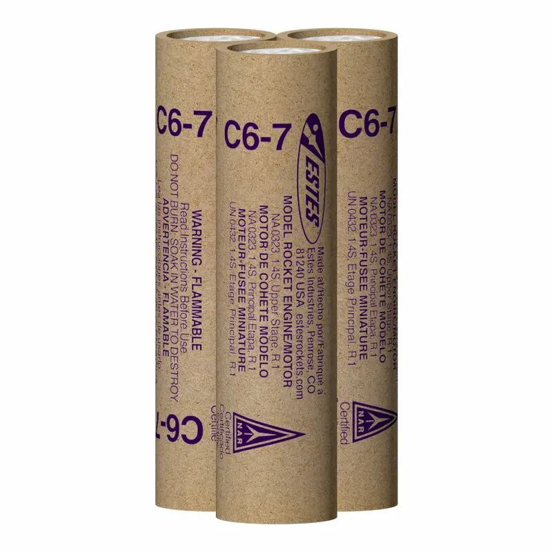 Estes Model Rocket Engine C6-7 Standard Engine (3) 1