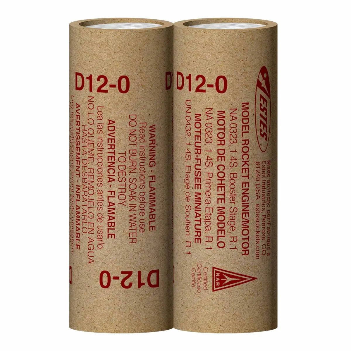 Estes Model Rocket Engine D12-0 Standard Engine (2) 1