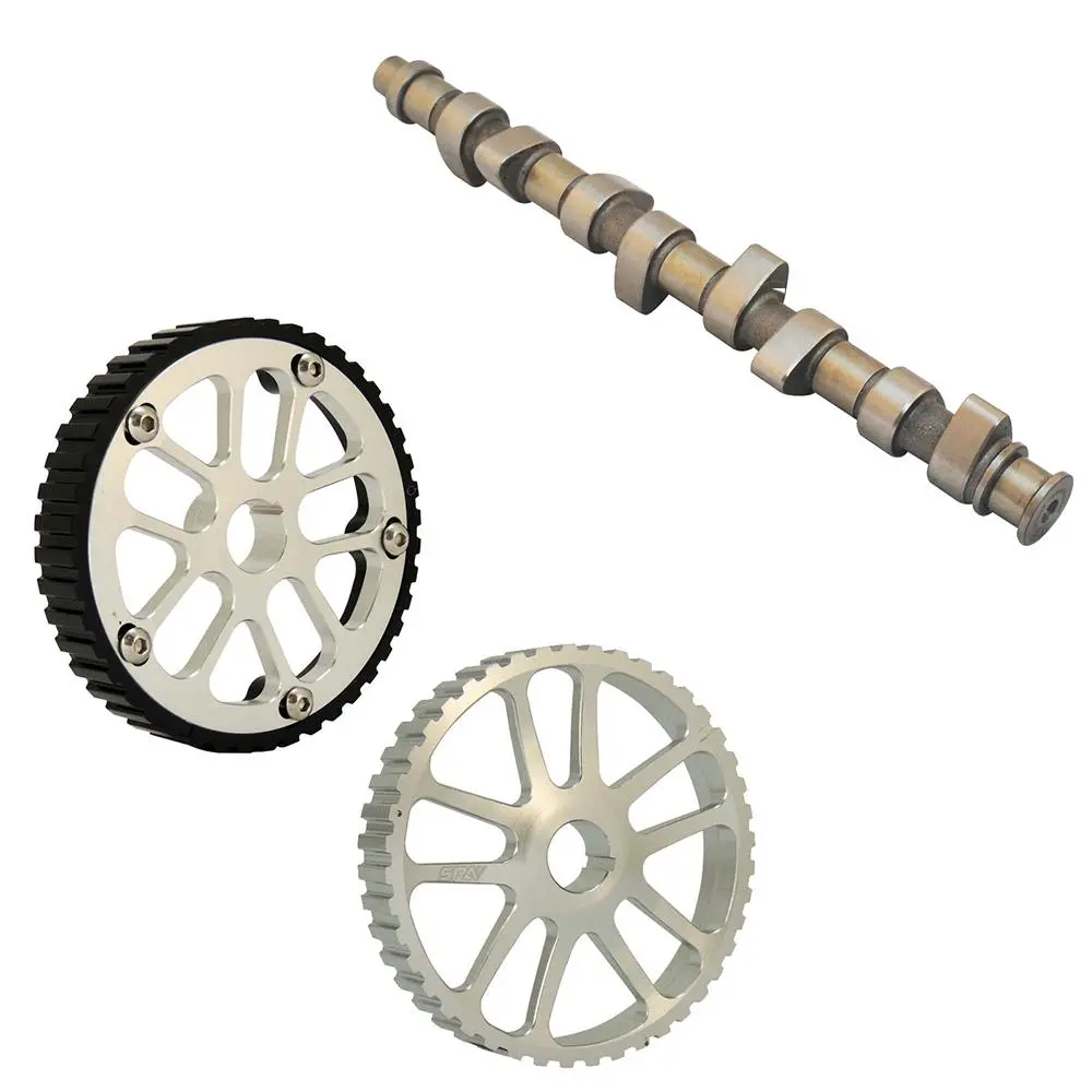Vw 8V 276 N/A Hydraulic Tappets Performance Camshaft + M Series Pair Of Pulleys - Black/Silver 1