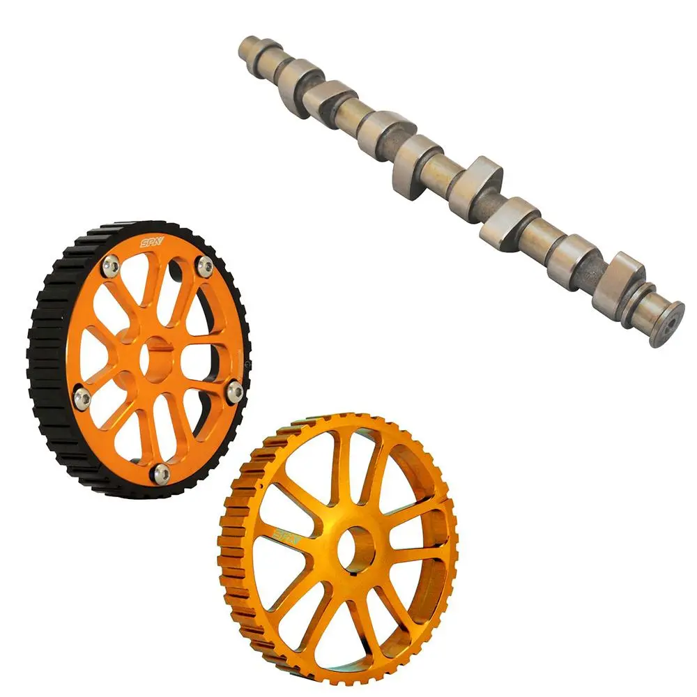 Vw 8V 276 N/A Hydraulic Tappets Performance Camshaft + M Series Pair Of Pulleys - Black/Gold 1