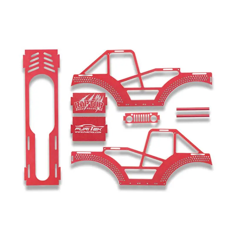 Raptor Aluminum Frame Kit, Red: Scx24 1