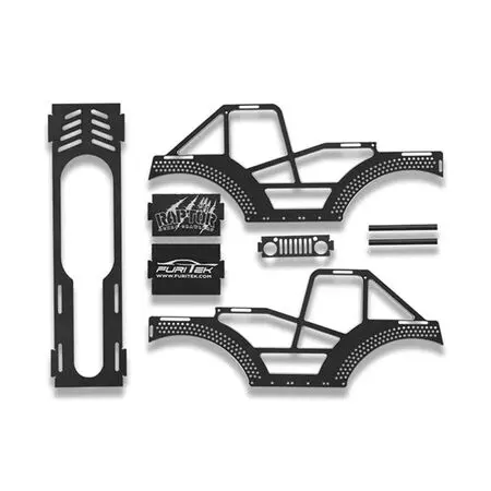 Furitek Raptor Aluminum Frame Kit, Black: Scx24 1