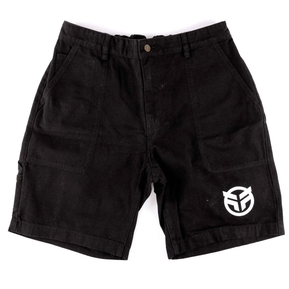 Federal Embroidered Canvas Shorts - Black 1