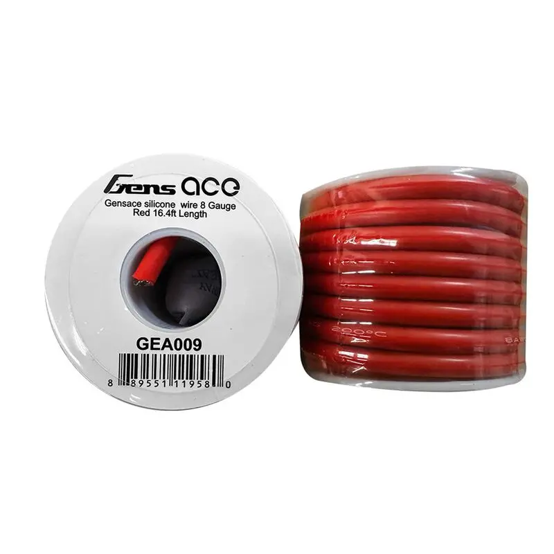 Gens Ace 8Awg Silicone Wire – Red, High-Flex Power Cable (Sold Per Foot) [Gea009] 1
