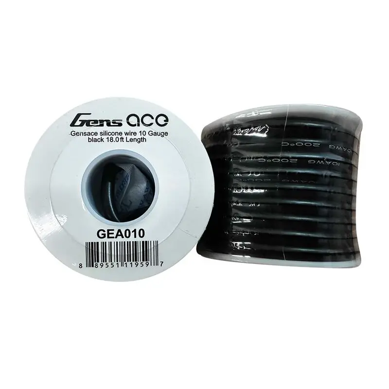 Gens Ace 10Awg Silicone Wire – Black, High-Flex Power Cable (Sold Per Foot) [Gea010] 1