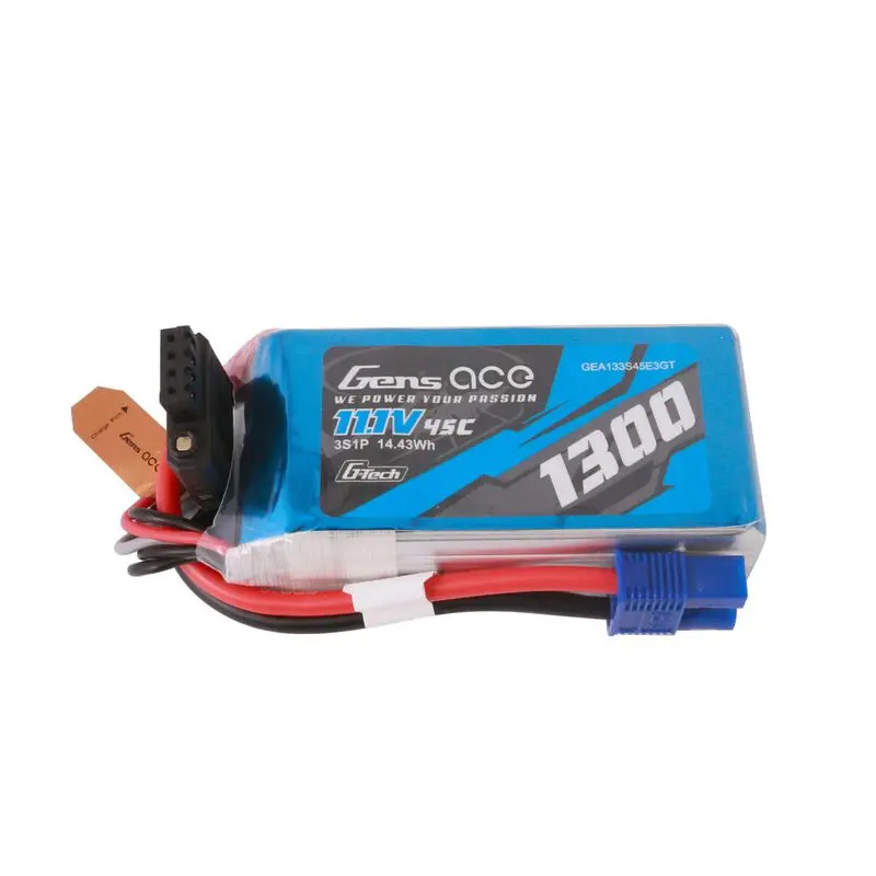 11.1V 1300Mah 3S 45C G-Tech Lipo: Ec3 1