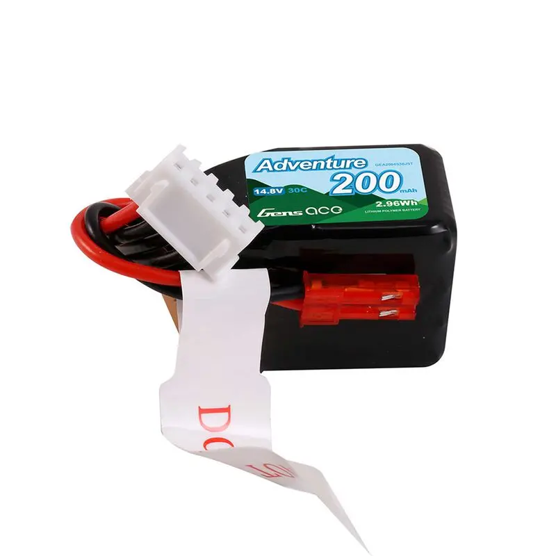 Gens Ace 200Mah 4S 14.8V 30C Lipo Battery Pack With Jst Plug 1