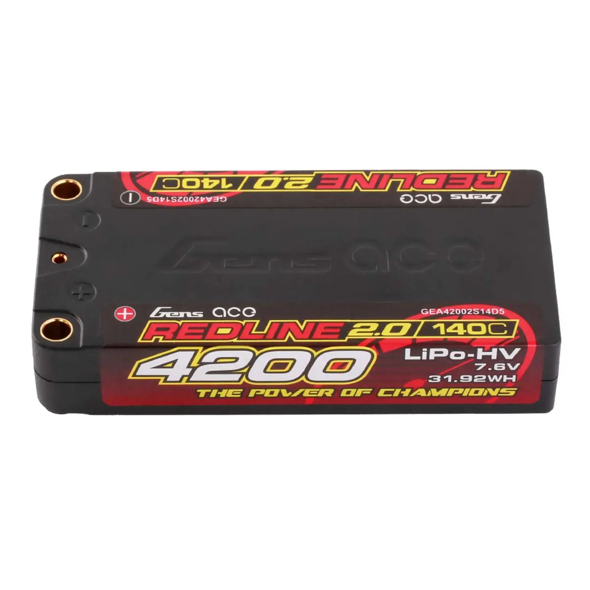 Gens Ace 7.6V 4200Mah 2S 140C Lihv: 5.0Mm Bullet Redline 2.0 1