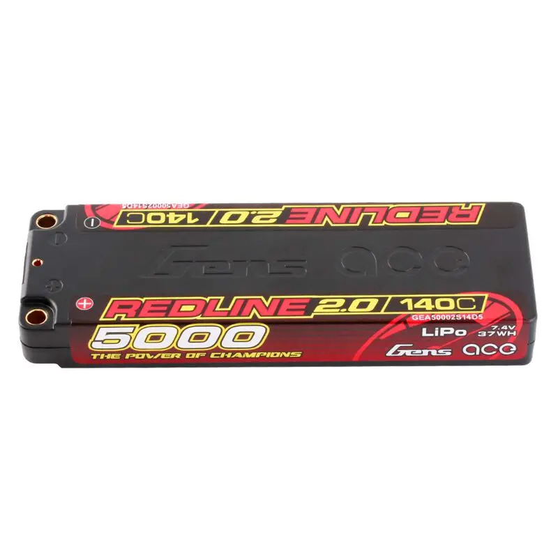 Gens Ace 7.6V 5000Mah 2S 140C Lihv: 5.0Mm Bullet Redline 2.0 1