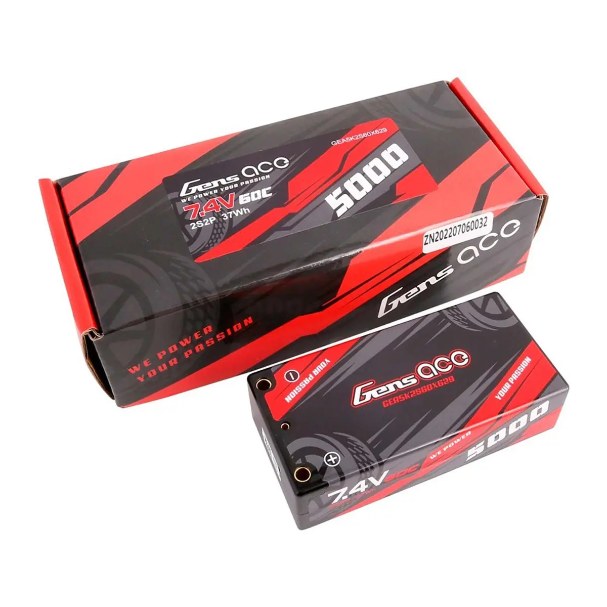 5000Mah 2S 7.4V 60C Shorty/4Mm Bullet 1