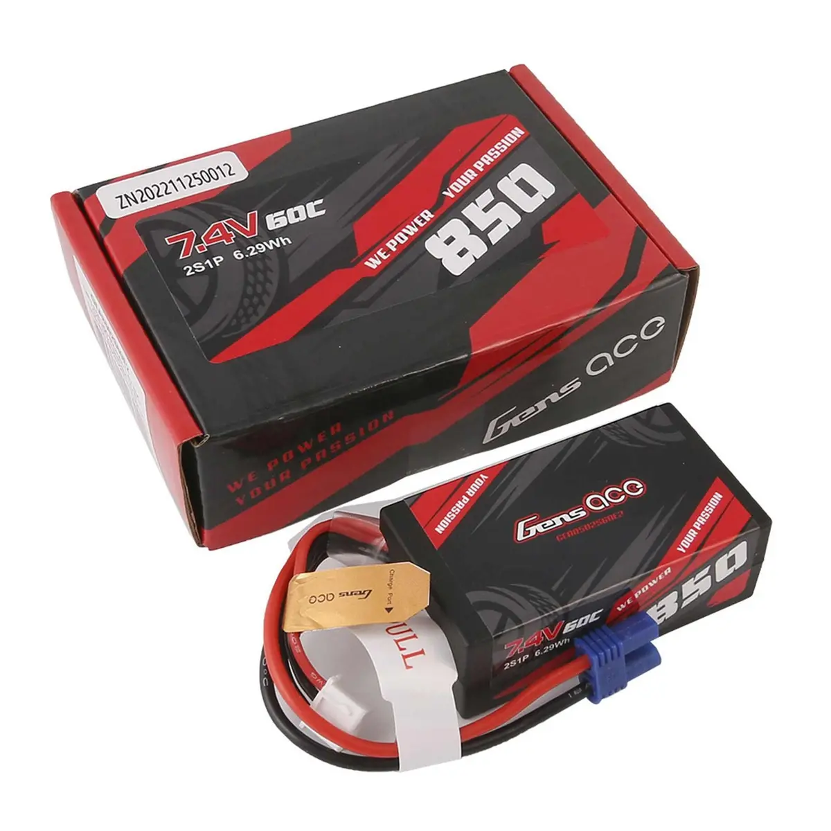 850Mah 2S 60C Mini-B Lipo 1