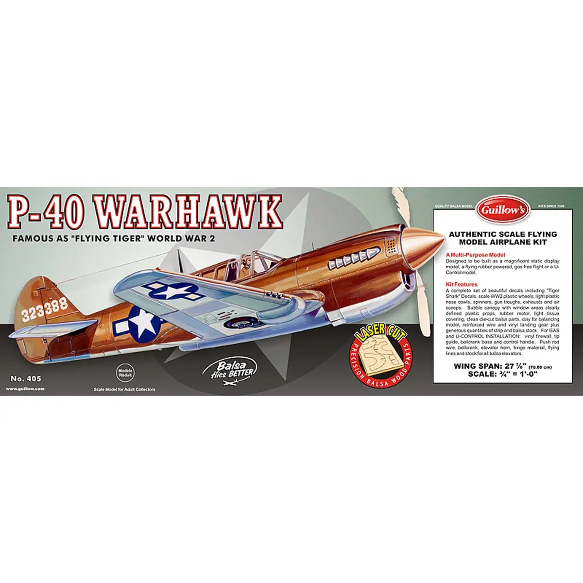 Curtiss P40 Warhawk Laser Cut 2