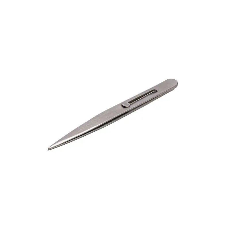4.75" Point Slide Lock Stainless Steel Tweezer 1