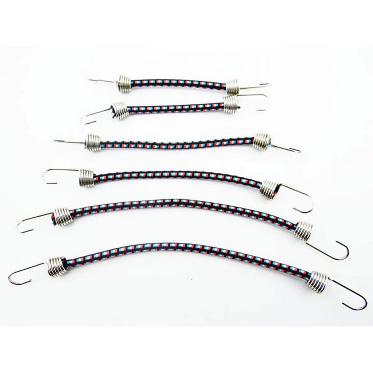 Hot Racing 1/10 Scale Bungee Cord Set, Black/Blue/Orange (6) 1
