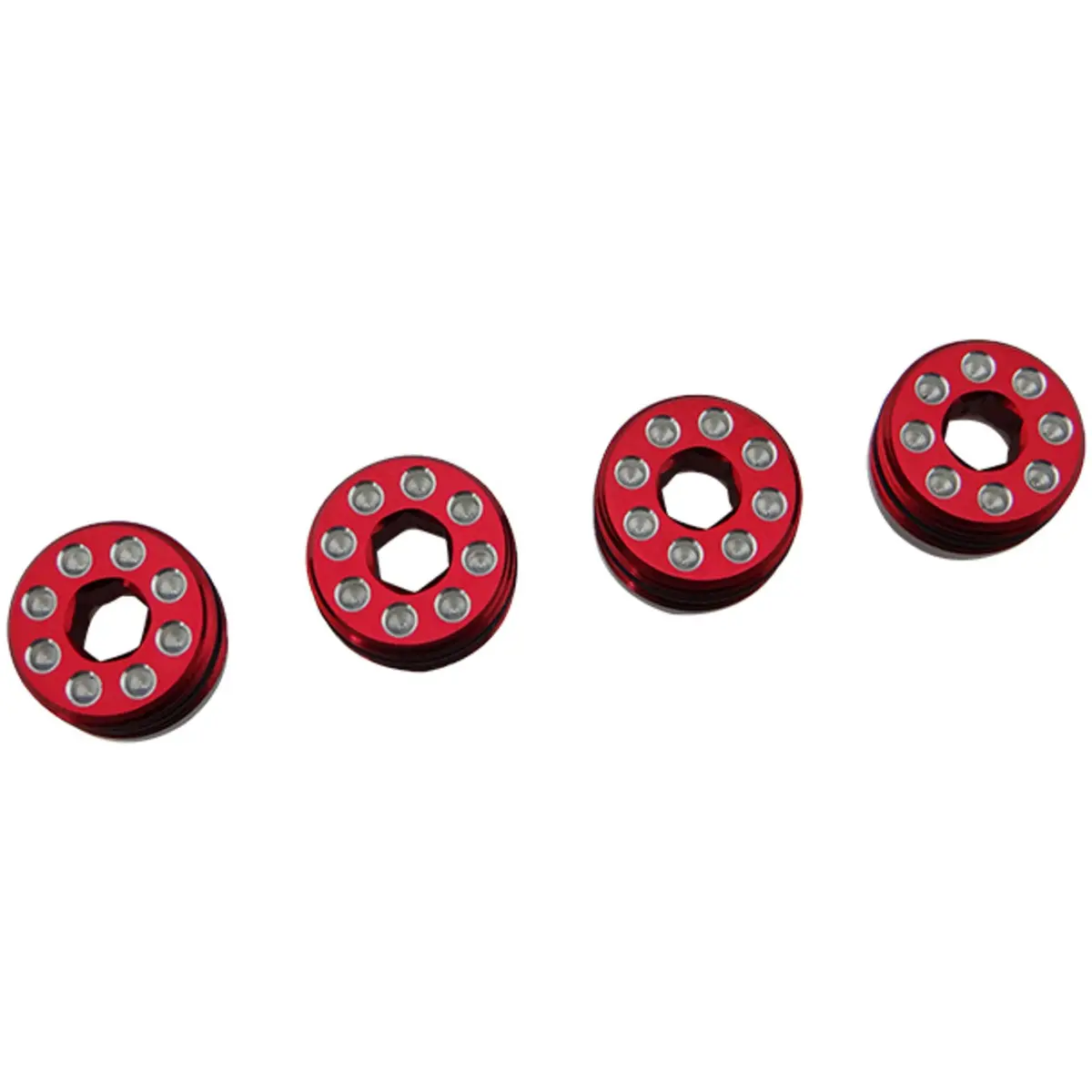 Hot Racing Arrma 1/8 Aluminum Delrin Cap Hub Nut (Red) 1