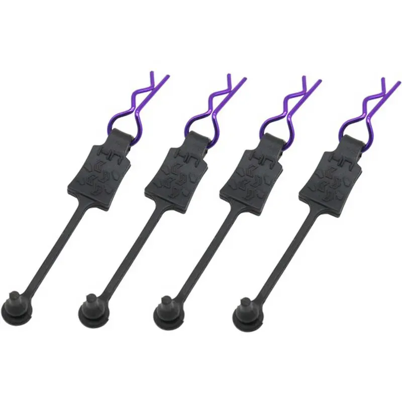 Hot Racing Body Clip Retainers 1/10 (4) Purple 1