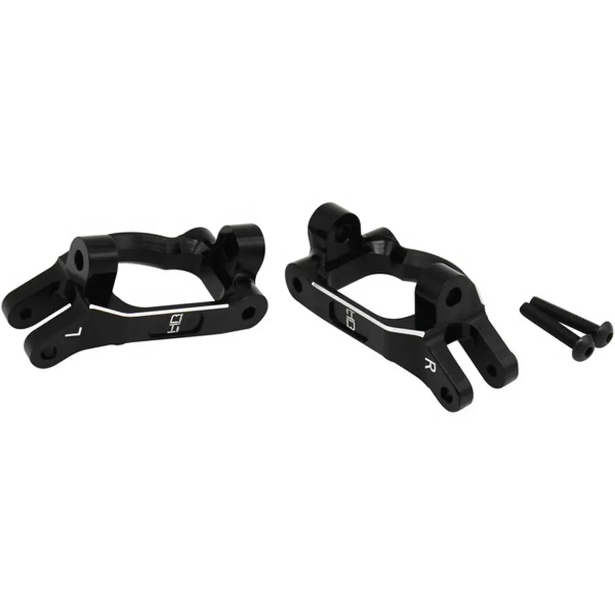 Hot Racing Black Aluminum Front C-Hub Set: Super Rock Rey 1