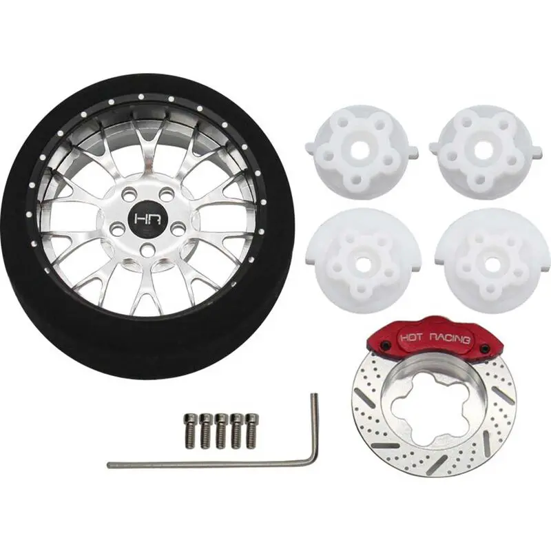 Hot Racing Silver 10-Y Spoke Bbs Aluminum Steering Tx Wheel 1