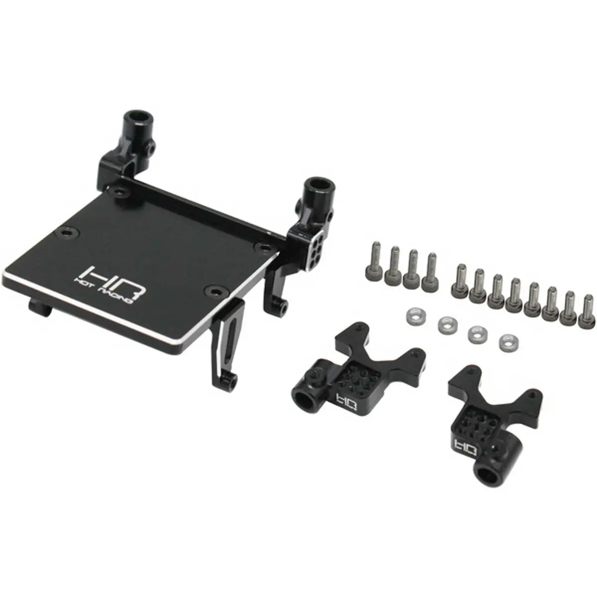 Hot Racing Axial Scx24 Aluminum Front & Rear Adjustable Shock Towers (Black) 1