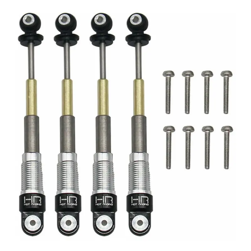 Hot Racing 4-Section Telescoping Friction Shocks, 1/24 Axial Scx24 Vehicles (4) 1