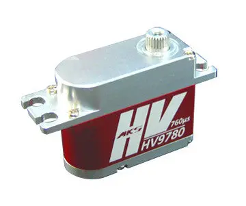 Hv9780 Mks Titanium Gear High Voltage Tail Mini Servo W/Aluminum Case 1