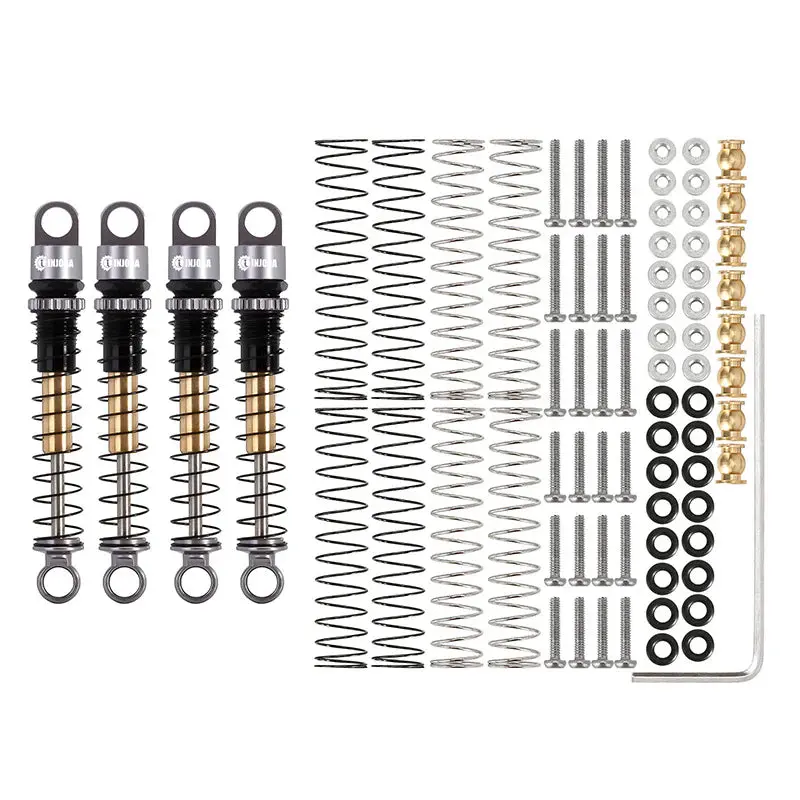 Injora 43Mm Aluminum Threaded Double Barrel Shocks Dampers For Axial Scx24 1