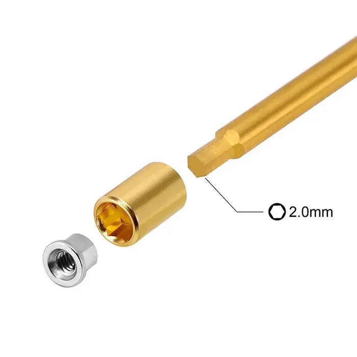Injora M2 Stainless Steel Nuts For 1/30 Scx30 2