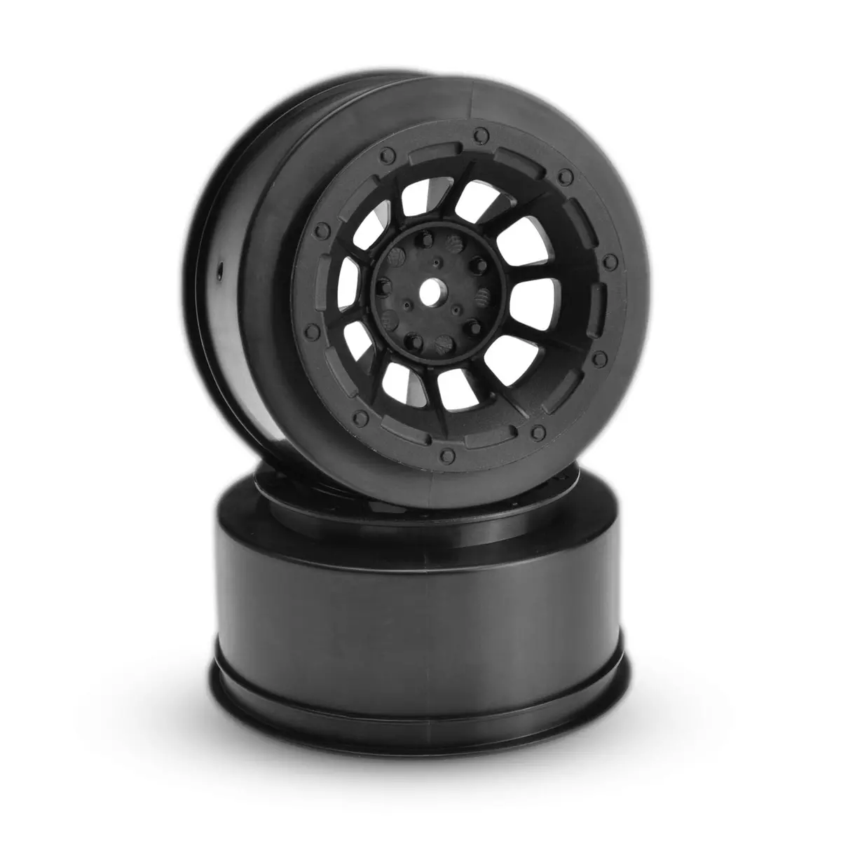 Front Hazard Wheel, Black (2) :2Wd Slash 1