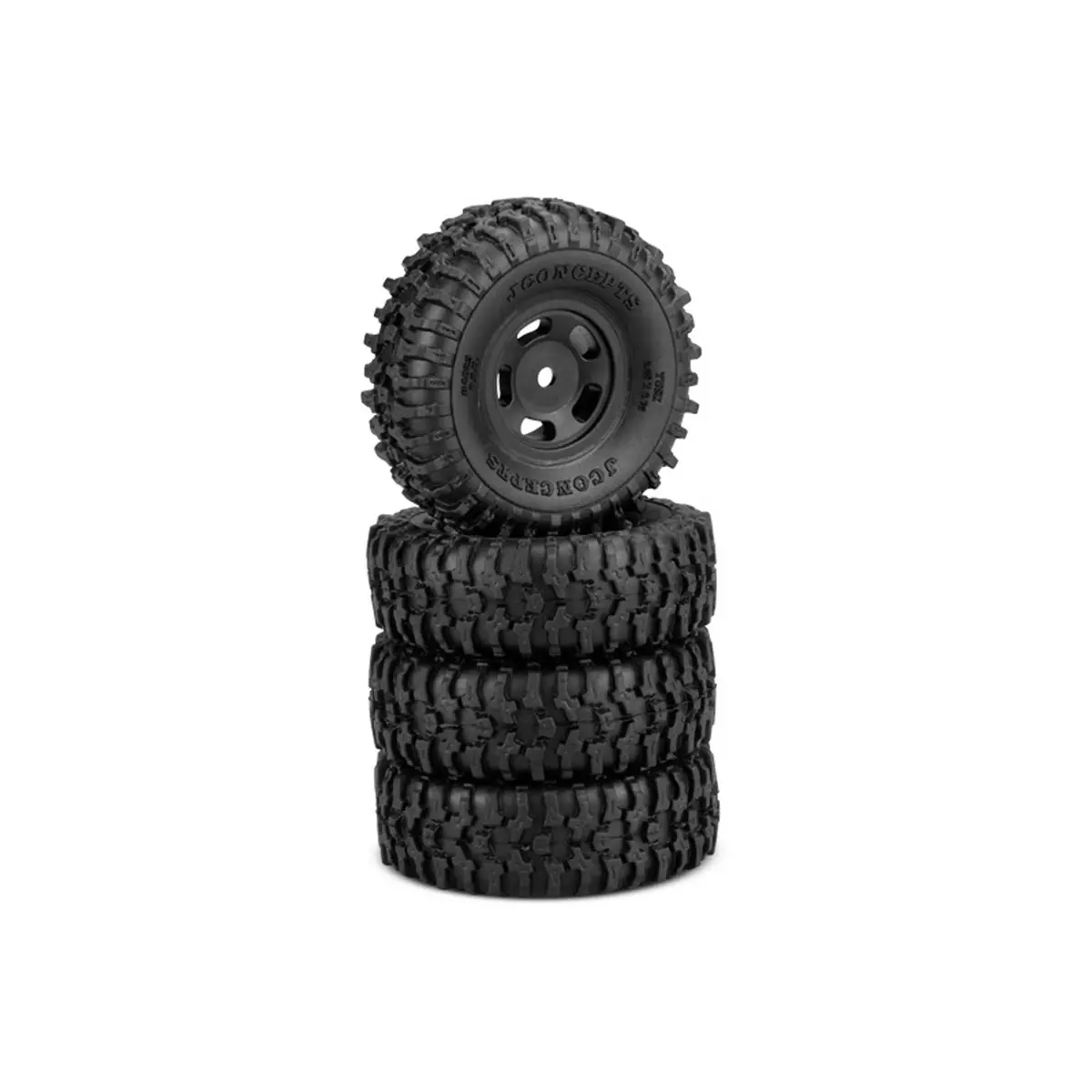 Jconcepts 1/24 Tusk 1.0” Scx24 Crawler Tires, Glide 5 Wheels, Green Compound (2) 1