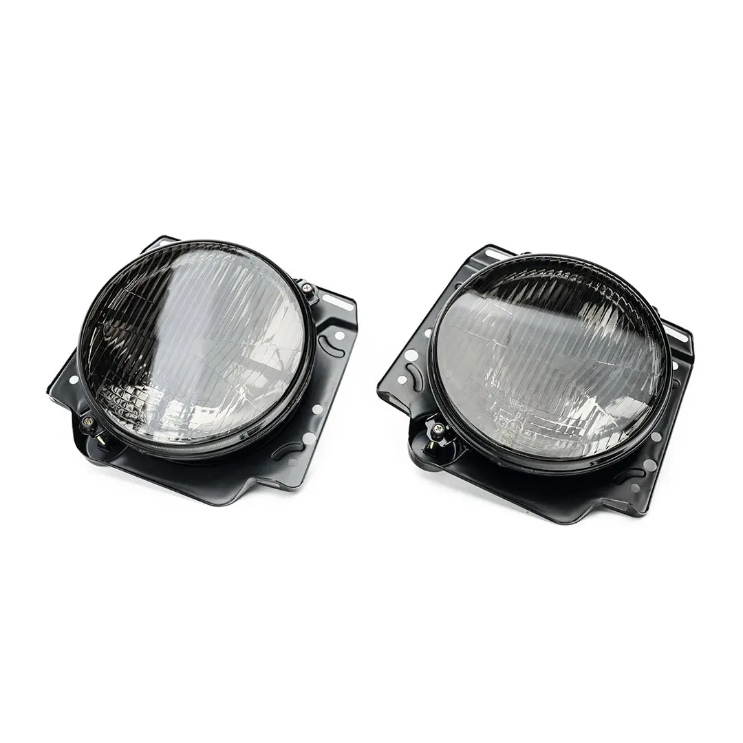 Mk2 7" Smoked Faceted Crosshair Headlights 1