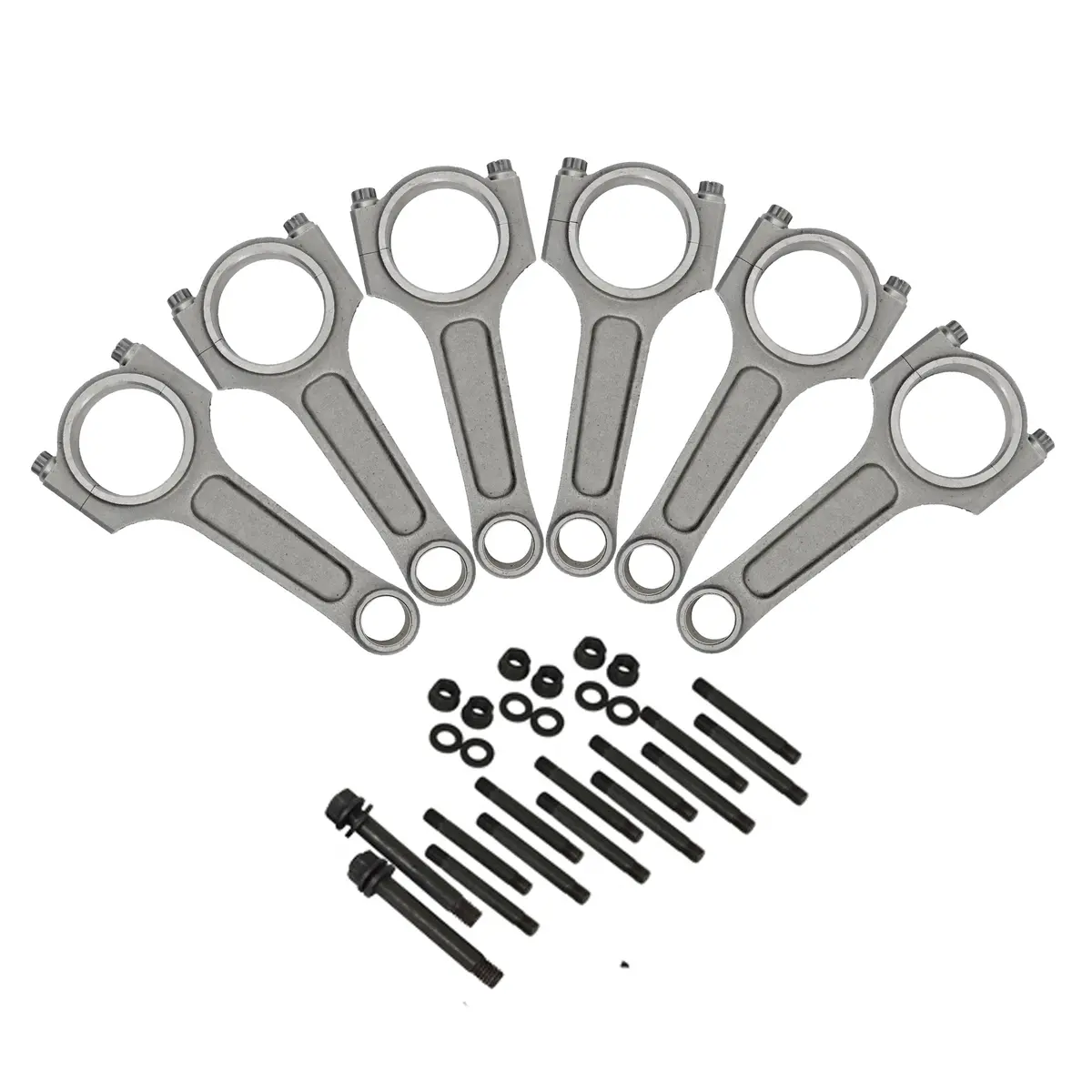 Spa Turbo Chevy Ii 250 / 292 Inline Six 6" X .927 / 152.4Mm X 23.56Mm High Performance Basic Connecting Rod Set + Inline Six Head Stud Set 1