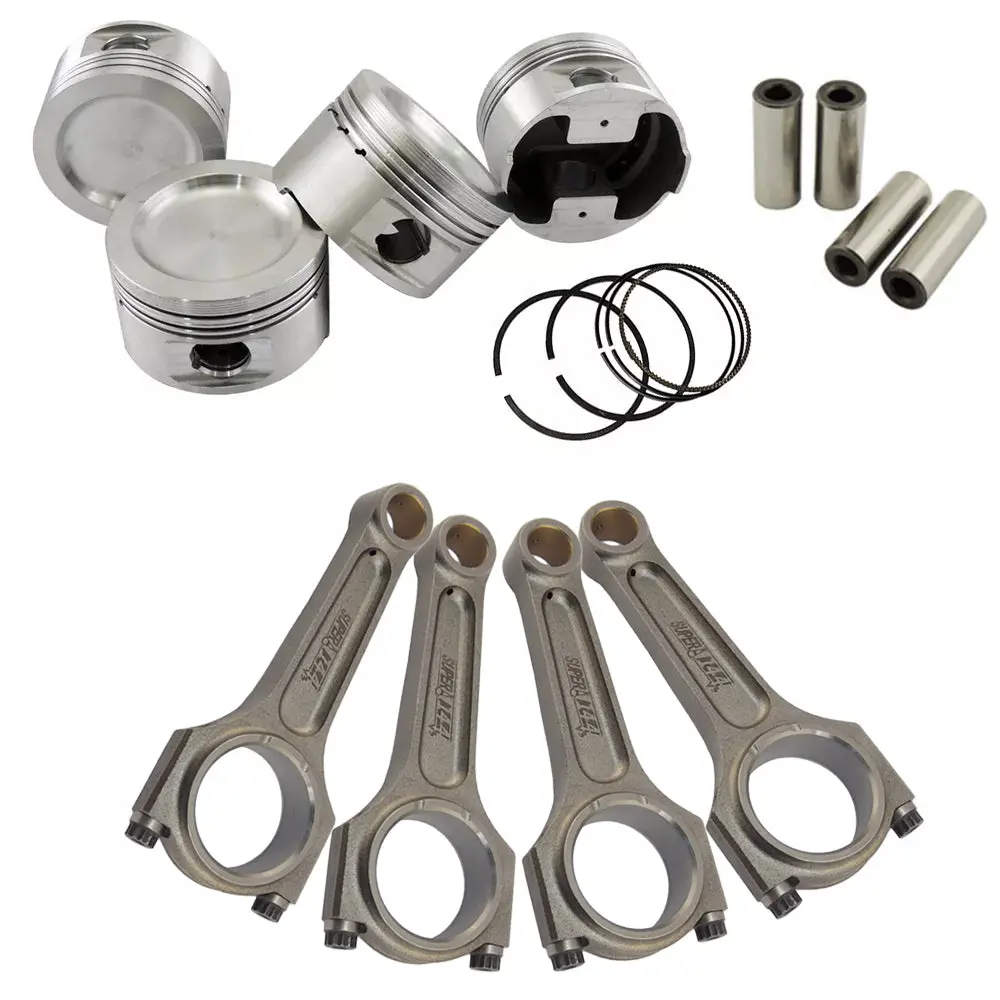 Spa Turbo Forged Piston Set 83.75Mm 1.8L 8V Vw 1.8 8V + Vw 144Mm X 20Mm Super A Connecting Rod Set 3/8" Bolt (1000Hp) 1