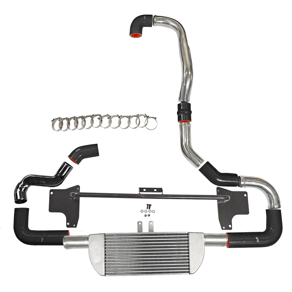 Vw Golf 1.8 20V Transversal Front Mount Intercooler Kit For Tma06 - Black Hoses 1
