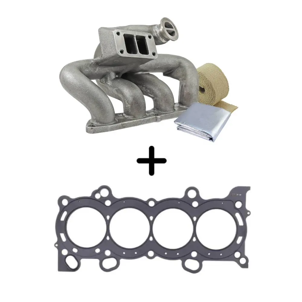 Spa Turbo 8Th Gen Honda Civic Si (K20 Engine) Twin Scroll Cast Turbo Manifold V-Band Wastegate + .030" Mls Cylinder Head Gasket, 87Mm Bore 1
