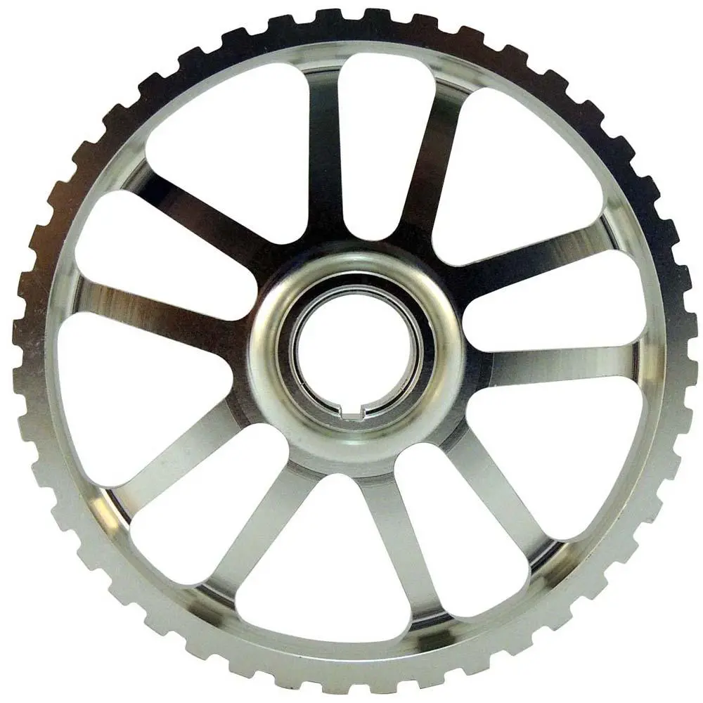 Vw 74-98 8V Y Series Adjustable Cam Gear Pulley + Lightweight Intermediate Shaft Pulley - Black/Silver 2