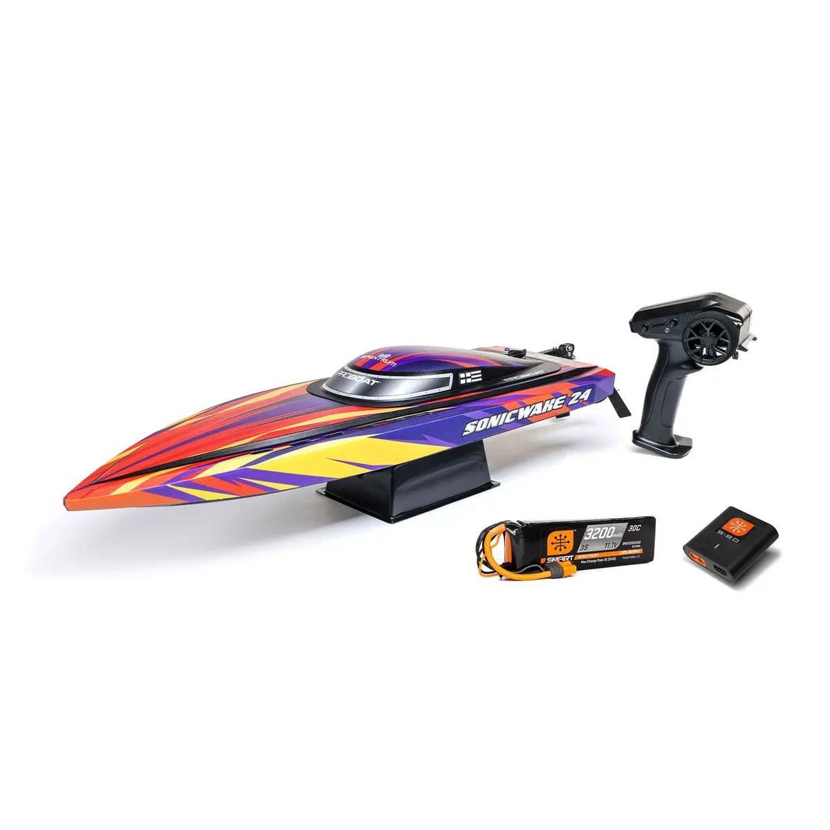 Proboat Sonicwake 24" Self-Righting Brushless Deep-V Rtr (Battery & Charger Included), Red 1