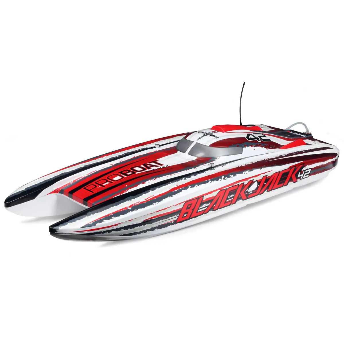 Blackjack 42" 8S Brushless Catamaran Rtr: White/Red 1