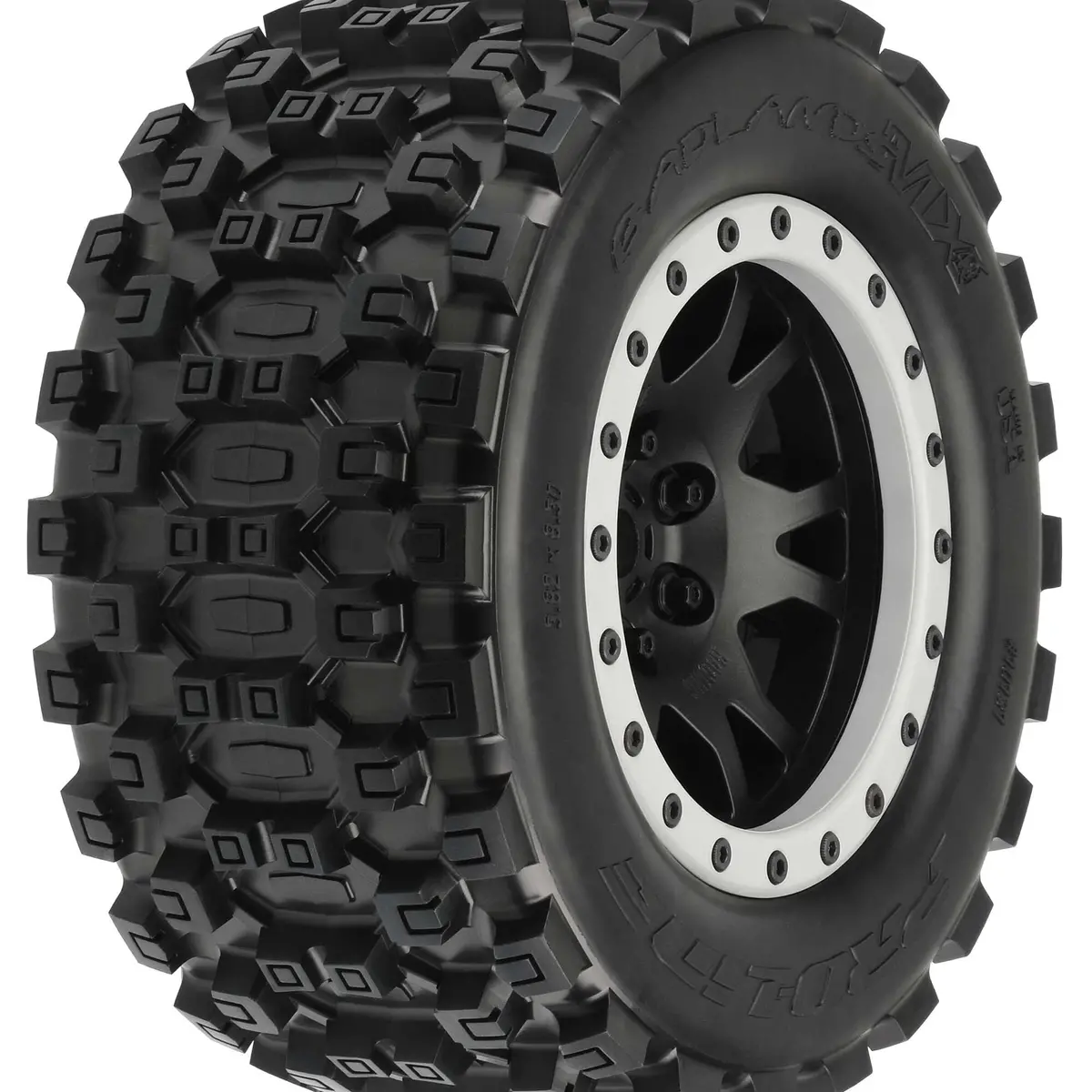 1/5 Badlands Mx43 Pro-Loc F/R X-Maxx Mtd 24Mm Blk/Gry Impulse (2) 1