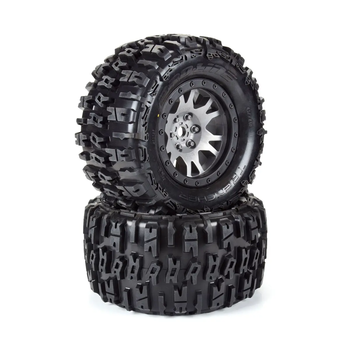 Limited Edition Trencher Pro-Loc F/R Mounted 24Mm Gray/Black Impulse (2) For X-Maxx 1