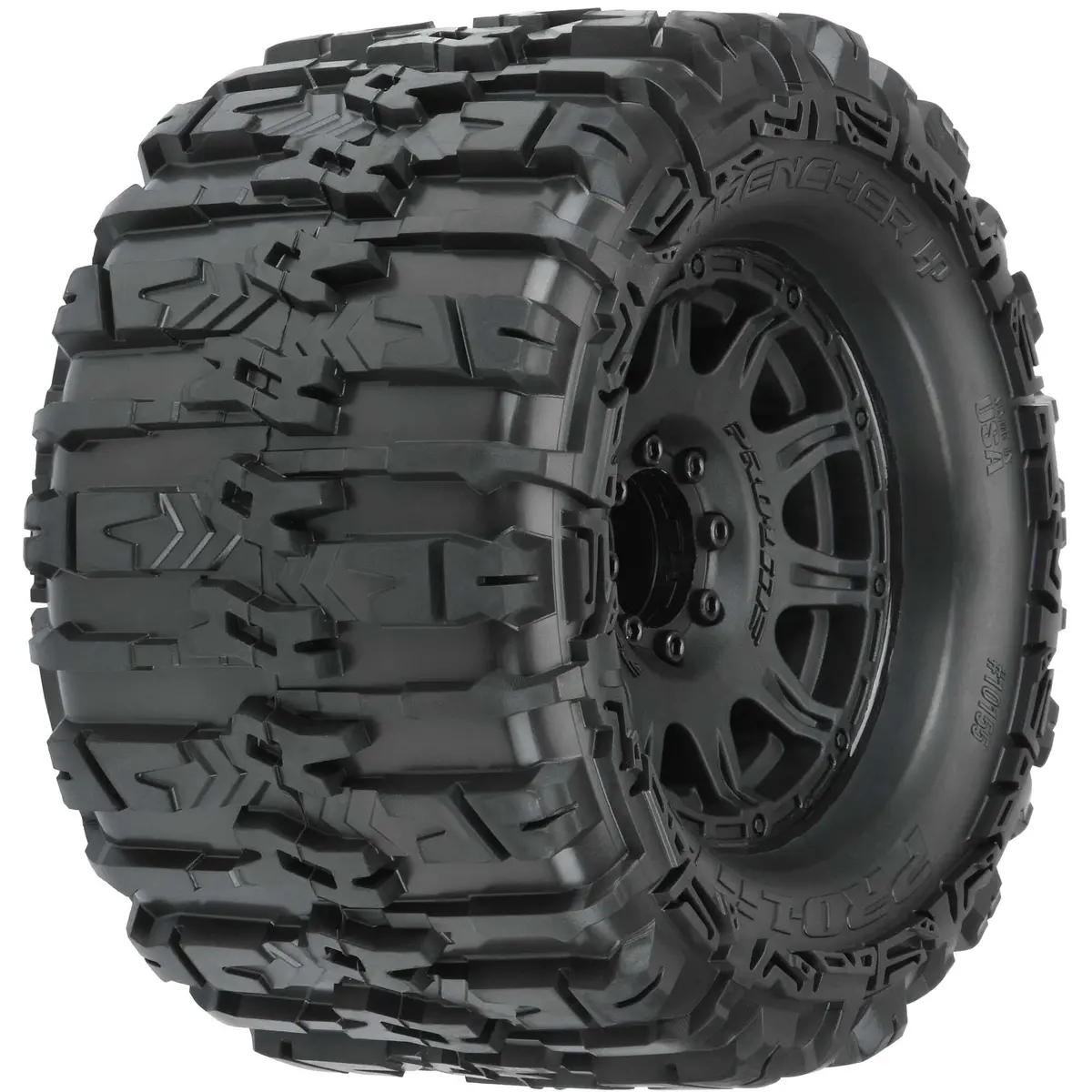 Pro-Line 1/8 Trencher Hp Belted F/R 3.8" Mt Tires Mounted 17Mm Blk Raid (2) 1
