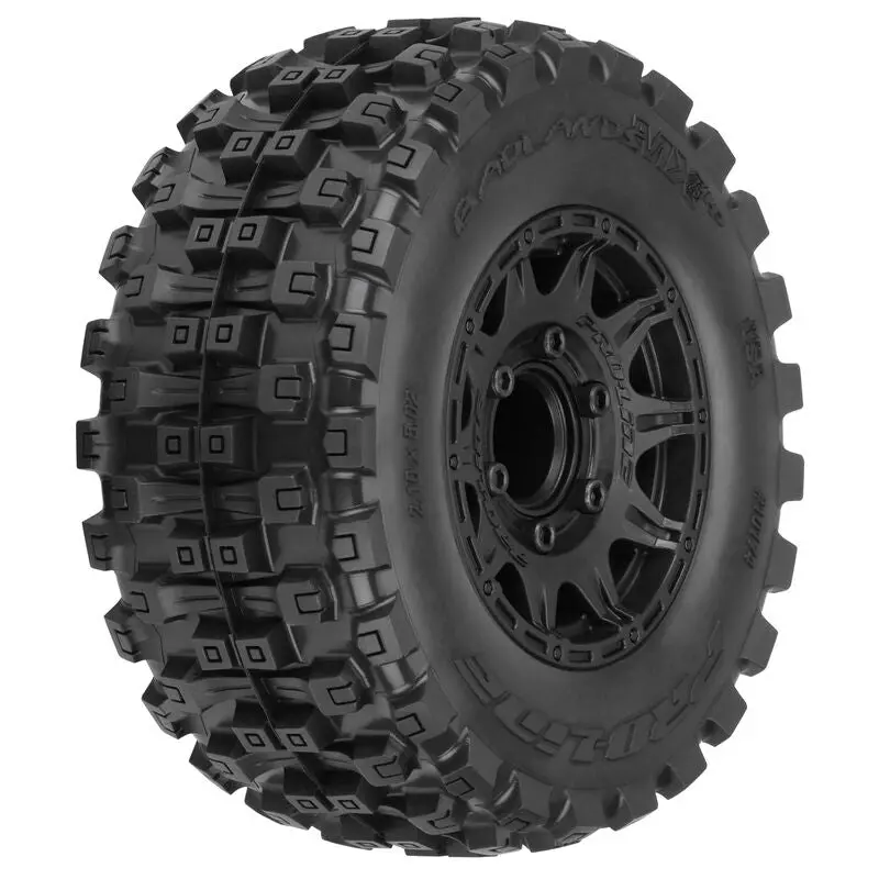 Pro-Line® 1/10 Badlands Mx28 Belted F/R 2.8" Mt Tres Mounted 12Mm Black Raid (2) 1