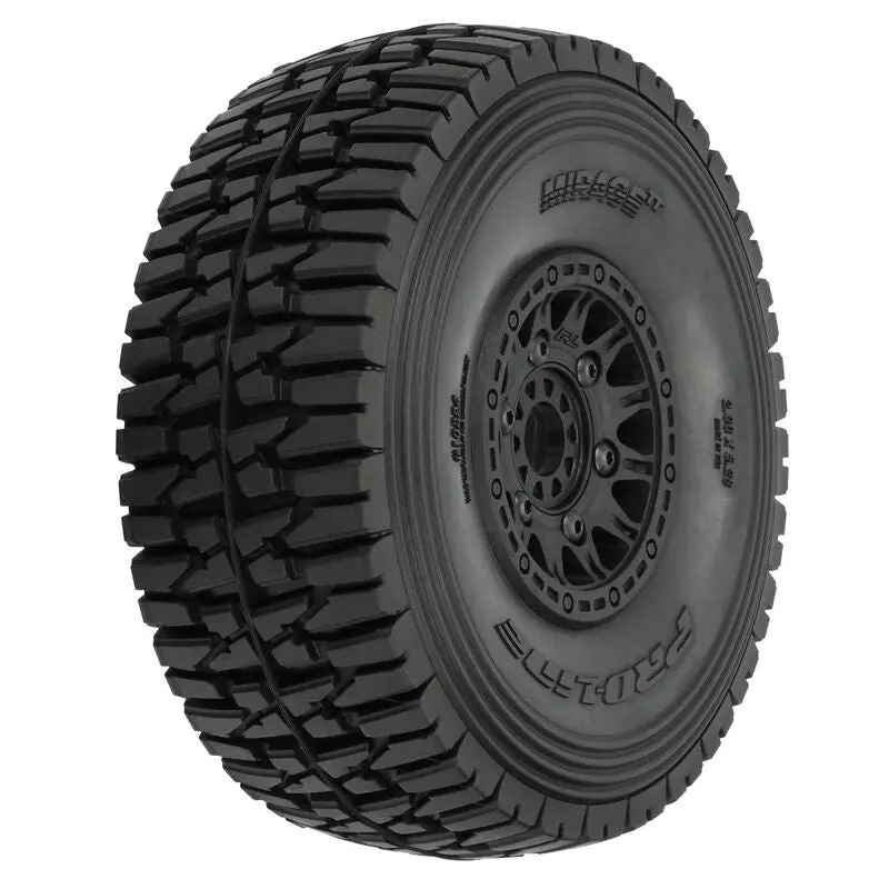 Pro-Line 1/7 Mirage Tt Fr/Rr Mt Tires Mtd 17Mm Blk Raid (2) 1